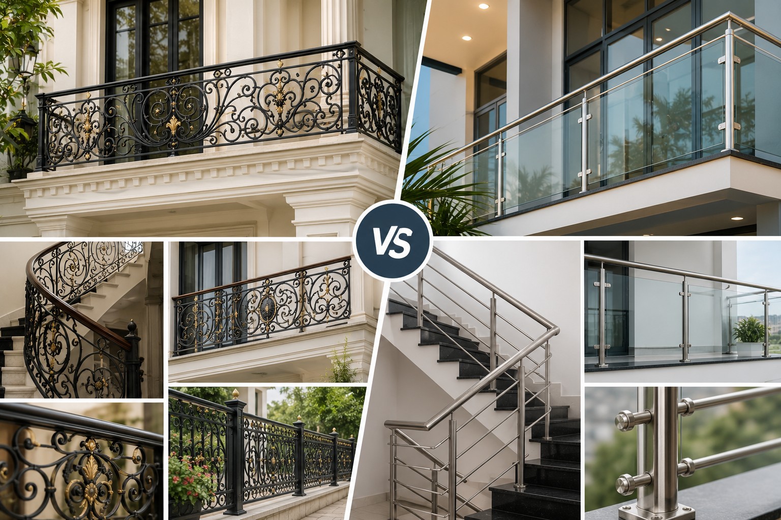 Lan Can Sắt Mỹ Thuật Và Lan Can Inox : Loại Nào Tốt Hơn ?